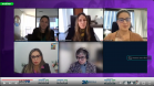 imagens das participantes em tela de computado participando do webinar 