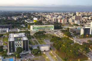 vista aérea do centro cívico