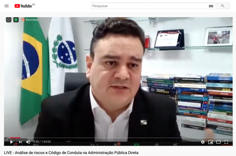 captura de tela da live com oab/ms