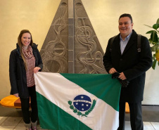 Marilis Molinari e Raul Siqueira em curso na Dinamarca.