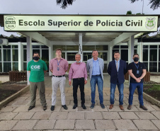 equipe da CGE visita Escola Superior da Polícia Civil