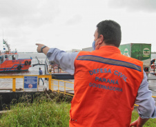 equipe da CGE acompanha serviço da travessia da Baía de Guaratuba