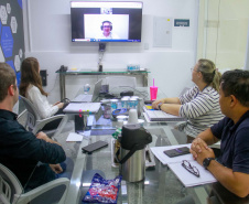 Servidores da CGE em reunião virtual com consultores