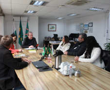 participantes da reunião CGE e Seti conversam sobre o reteste do Programa de Integridade e Compliance