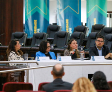 participação da controladora-geral do Estado, Leticia Ferreira da Silva, no II Fórum Internacional de Integridade do TJ PR