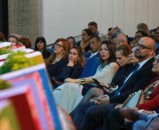 Imagens do auditórios e palestrantes do 2 Congresso de Governança Pública da CGE, no Canal da Música.