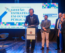 Imagens do auditórios e palestrantes do 2 Congresso de Governança Pública da CGE, no Canal da Música.