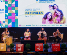 Imagens do auditórios e palestrantes do 2 Congresso de Governança Pública da CGE, no Canal da Música.