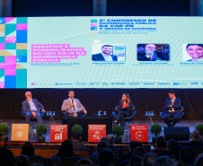 Imagens do auditórios e palestrantes do 2 Congresso de Governança Pública da CGE, no Canal da Música.