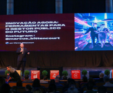 Imagens do auditórios e palestrantes do 2 Congresso de Governança Pública da CGE, no Canal da Música.
