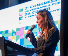Imagens do auditórios e palestrantes do 2 Congresso de Governança Pública da CGE, no Canal da Música.