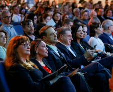 Imagens do auditórios e palestrantes do 2 Congresso de Governança Pública da CGE, no Canal da Música.