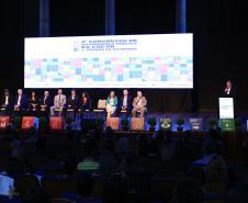 Imagens do auditórios e palestrantes do 2 Congresso de Governança Pública da CGE, no Canal da Música.