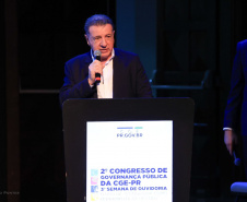 Imagens do auditórios e palestrantes do 2 Congresso de Governança Pública da CGE, no Canal da Música.