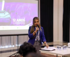 reunião de servidores da CGE para paletra de aniversário