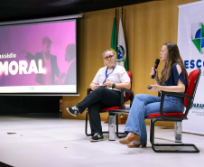 auditório cheio para a palestra de enfrentamento ao assédio