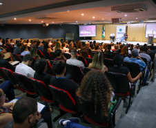 auditório cheio para a palestra de enfrentamento ao assédio