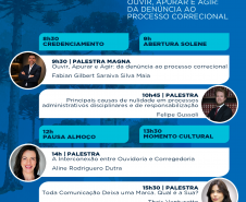 arte com a programação do evento