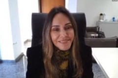 imagens das participantes em tela de computado participando do webinar 