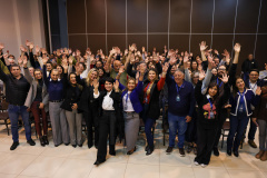 reunião de servidores da CGE para paletra de aniversário