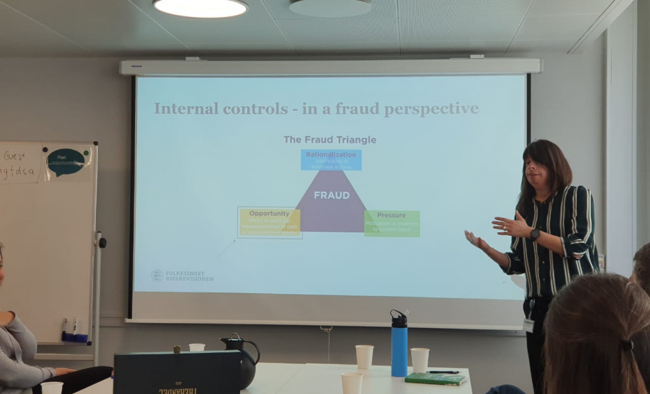 A conselheira Nana Schnipper nos mostrou a Auditoria Nacional (Regrevisionen)