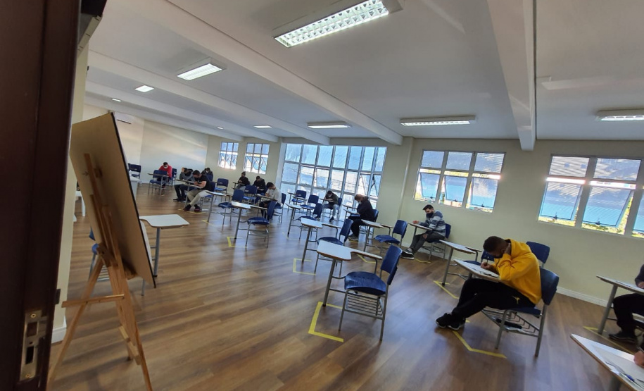 local de prova com distanciamento