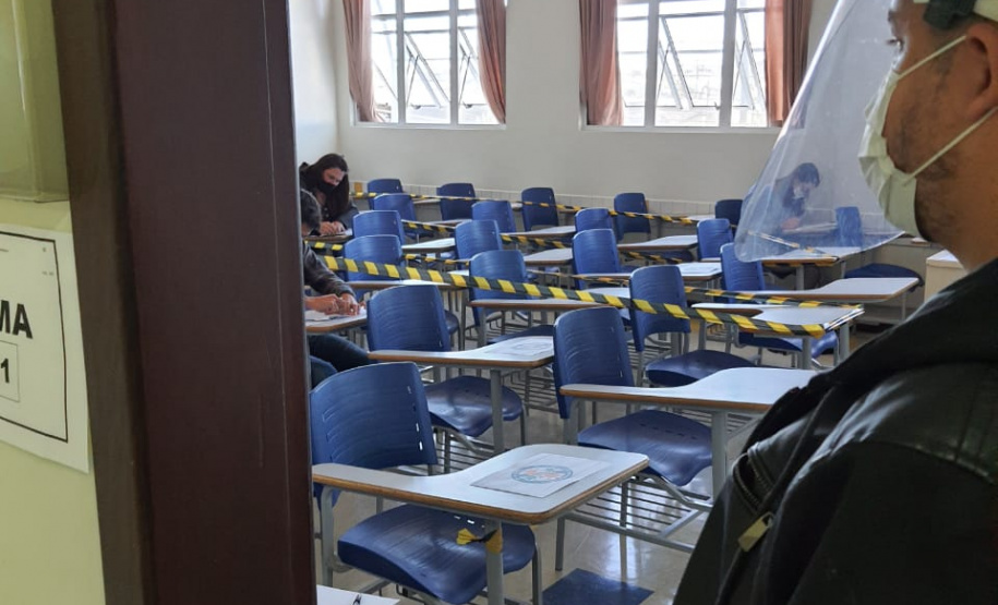 local de prova com distanciamento