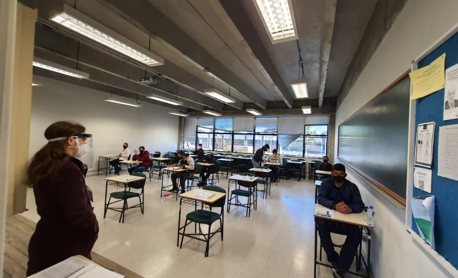 local de prova com distanciamento