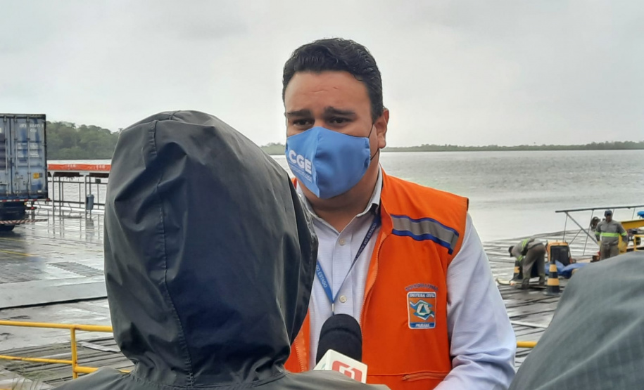 equipe da CGE acompanha serviço da travessia da Baía de Guaratuba
