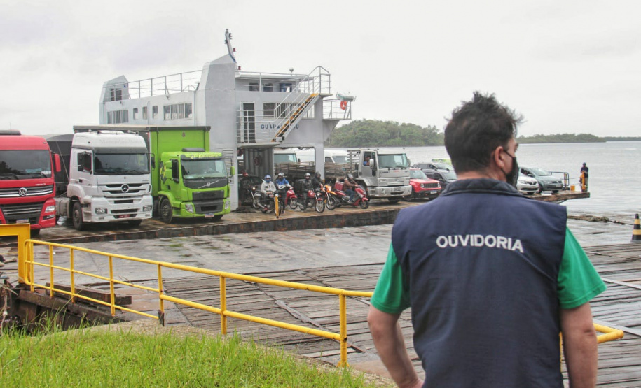 equipe da CGE acompanha serviço da travessia da Baía de Guaratuba