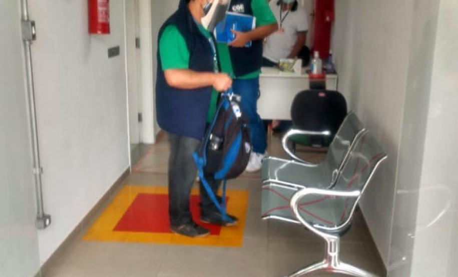 cena de entrevista pela equipe da CGE Itinerante