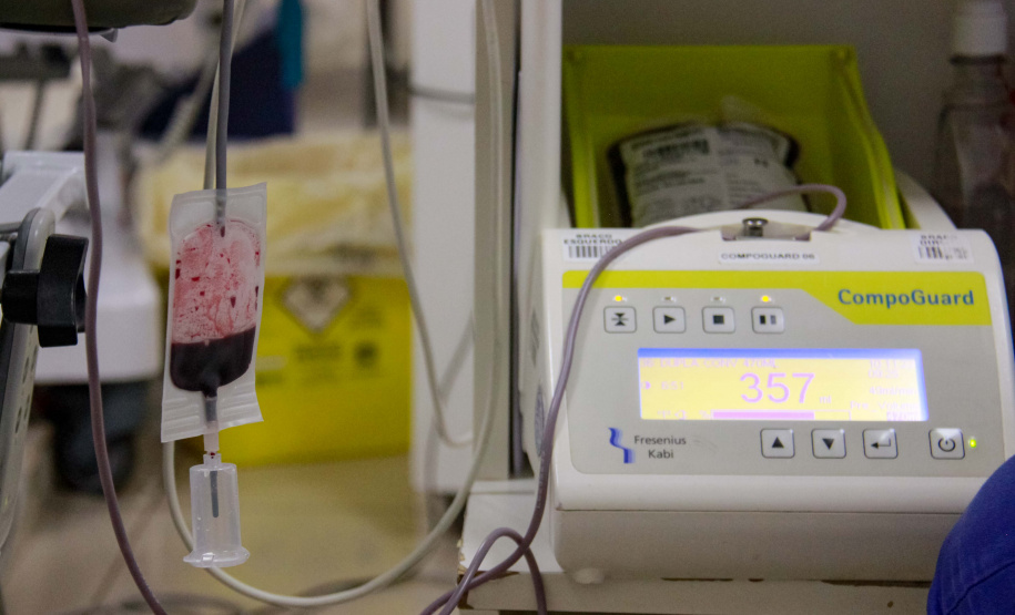 equipe da CGE doa sangue no Hemepar