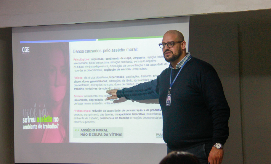Palestras de combate ao assédio dada em vários órgãos e entidades do Estado.